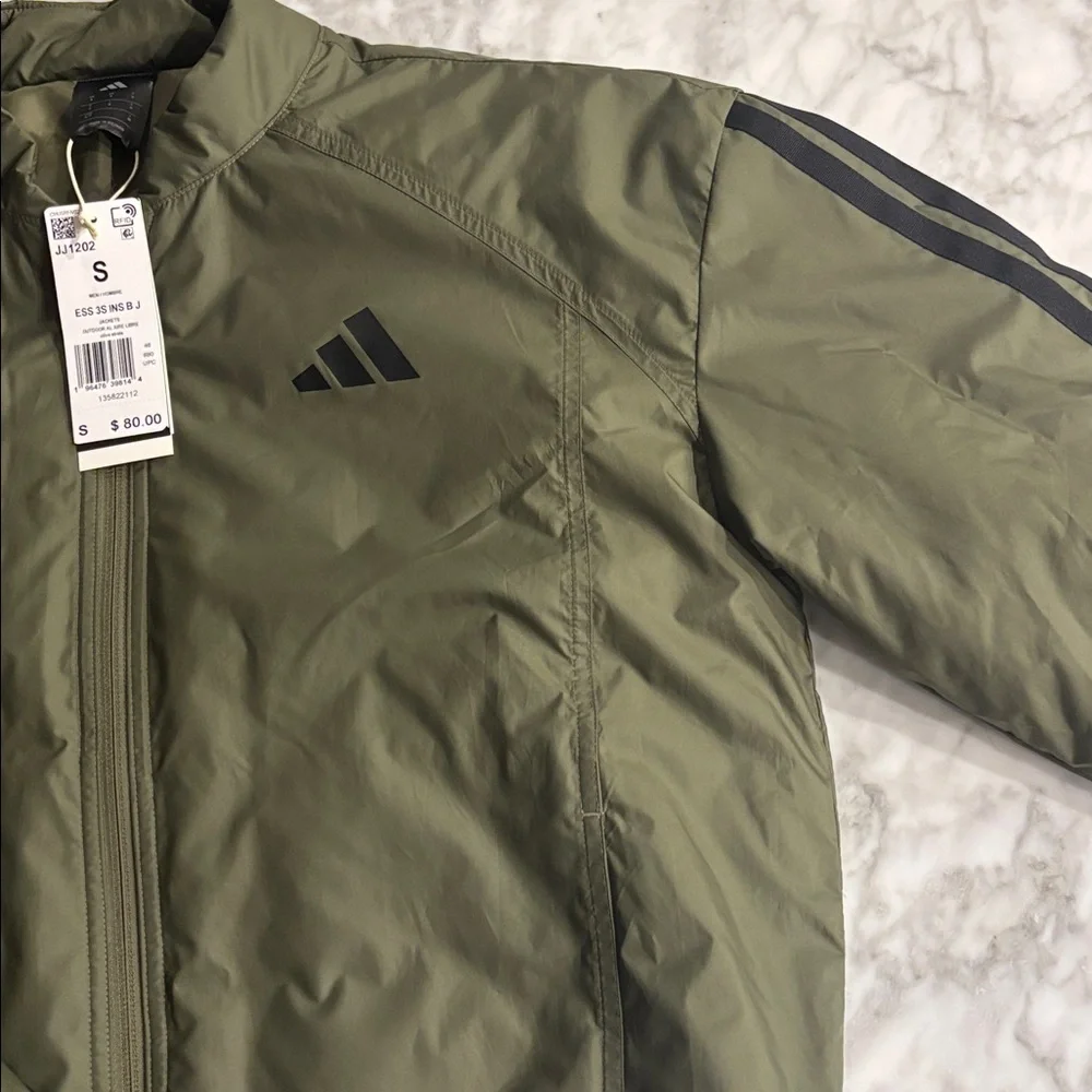 Adidas Olive Green Men's Jacket, NWT, size small